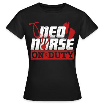 NICU Krankenschwester Neo Nurse On Duty - Women's T-Shirt - black - Front - AI Model Female 172 dark (172cm)