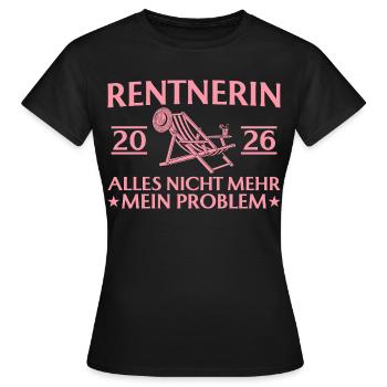 Pensioner 2026 - Funny colleague farewell - Women's T-Shirt - black - Front - AI Model Female 172 dark (172cm)