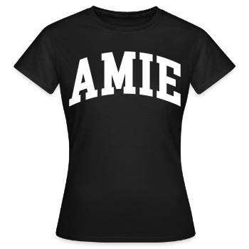 Amie - T-shirt Femme - noir - Devant - AI Model Female 172 dark (172cm)