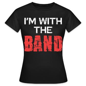Je suis avec le groupe - T-shirt Femme - noir - Devant - AI Model Female 172 dark (172cm)