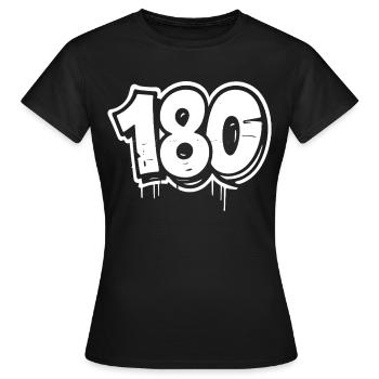 180 Darts Professional Outfit Bull's Eye - Women's T-Shirt - black - Front - AI Model Female 172 dark (172cm)