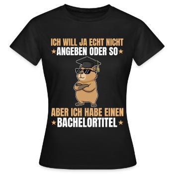 Examen de licence réussi Licence de Capybara - T-shirt Femme - noir - Devant - AI Model Female 172 dark (172cm)