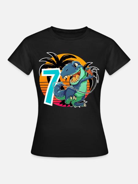 7 T Rex Gaming - Frauen T-Shirt - Schwarz