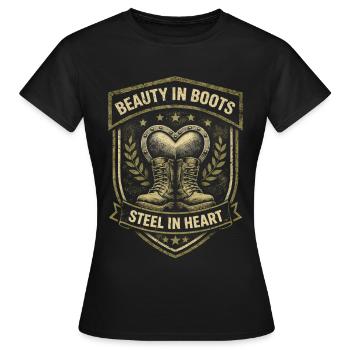 Femmes soldats Femmes soldats - T-shirt Femme - noir - Devant - AI Model Female 172 dark (172cm)