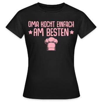 Grandma simply cooks best - Mother's Day - Women's T-Shirt - black - Front - AI Model Female 172 dark (172cm)