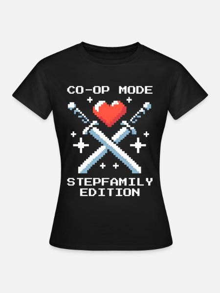 Co-Op-Modus: Stieffamilie-Edition | Patchwork - Frauen T-Shirt - Schwarz