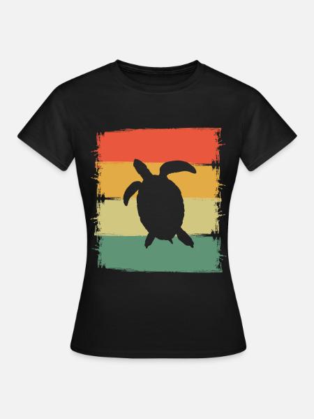 Schildkröte - Frauen T-Shirt - Schwarz