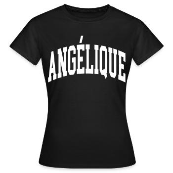Angélique - T-shirt Femme - noir - Devant - AI Model Female 172 dark (172cm)