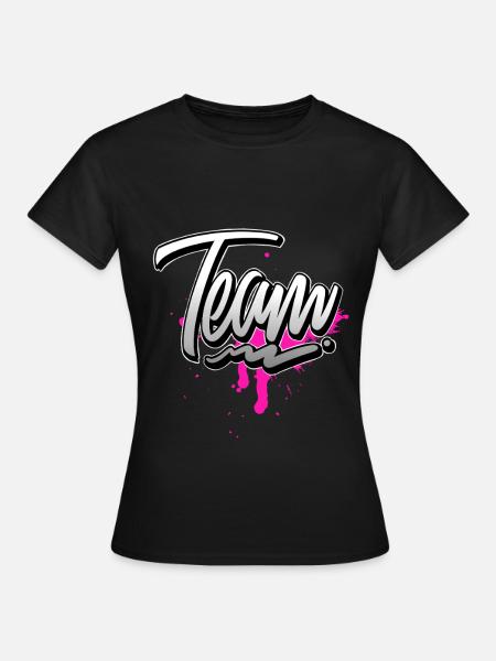 Team Rosa - Frauen T-Shirt - Schwarz