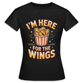 Conception de la fête des ailes de poulet pour le jour du match - T-shirt Femme - noir - Devant - AI Model Female 172 dark (172cm)