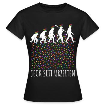 Homo Carnival | Jeck since time immemorial, Shrovetide - Women's T-Shirt - black - Front - AI Model Female 172 dark (172cm)