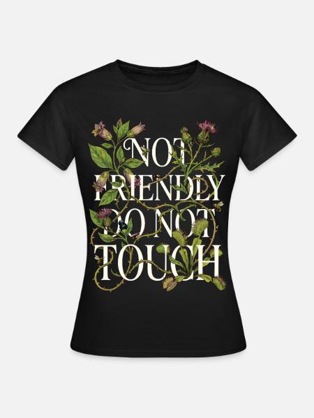 Floral Nicht Freundlich Lustig Sarkastisch - Frauen T-Shirt - Schwarz