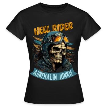 Hell Rider - Accro à l’adrénaline - T-shirt Femme - noir - Devant - AI Model Female 172 dark (172cm)