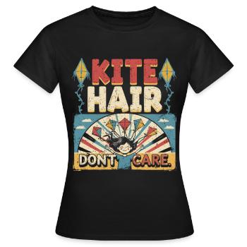 Cerf-volant volant - T-shirt Femme - noir - Devant - AI Model Female 172 dark (172cm)