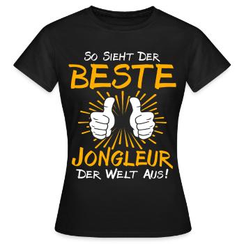 Jongleur Geschenkidee - Frauen T-Shirt - Schwarz - Vorne - AI Model Female 172 dark (172cm)