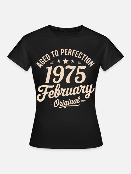 Februar 1975 – Februar 1975 - Frauen T-Shirt - Schwarz