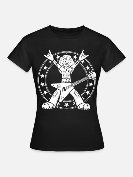 Heavy-Metal-Gitarrist - Frauen T-Shirt - Schwarz