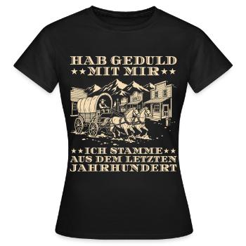 Humour vintage du siècle dernier - T-shirt Femme - noir - Devant - AI Model Female 172 dark (172cm)