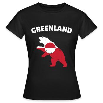 Ours arctique du Groenland - T-shirt Femme - noir - Devant - AI Model Female 172 dark (172cm)