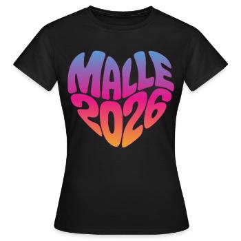 Malle Malle 2026 - T-shirt Femme - noir - Devant - AI Model Female 172 dark (172cm)
