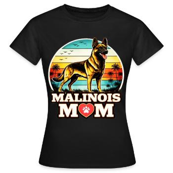 Maman malinoise - T-shirt Femme - noir - Devant - AI Model Female 172 dark (172cm)