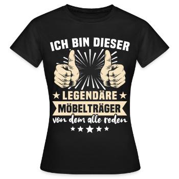 Dictons du porte-meubles - T-shirt Femme - noir - Devant - AI Model Female 172 dark (172cm)