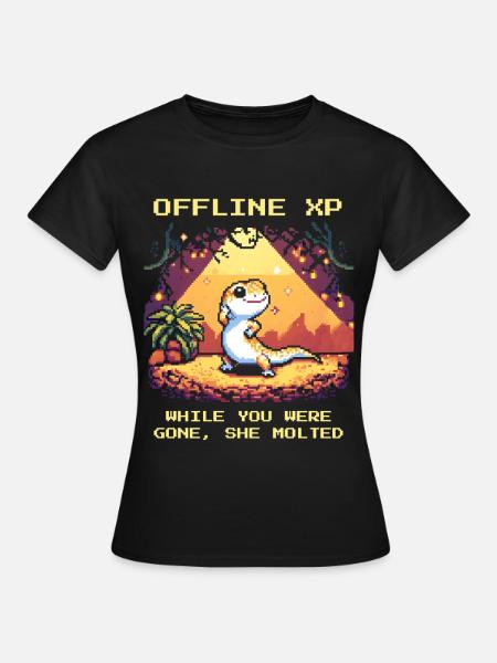 Offline XP: Häutung passiert | Reptilien - Frauen T-Shirt - Schwarz