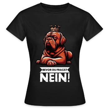 Avant que vous ne demandiez Bordeaux Grand Danois Bordeaux Bordeaux - T-shirt Femme - noir - Devant - AI Model Female 172 dark (172cm)
