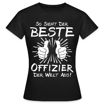Bester Offizier - Frauen T-Shirt - Schwarz - Vorne - AI Model Female 172 dark (172cm)