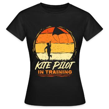 Kite Kite Flying Kite Pilot In Training - Women's T-Shirt - black - Front - AI Model Female 172 dark (172cm)