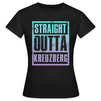 Tout droit sorti de Kreuzberg - T-shirt Femme - noir - Devant - AI Model Female 172 dark (172cm)