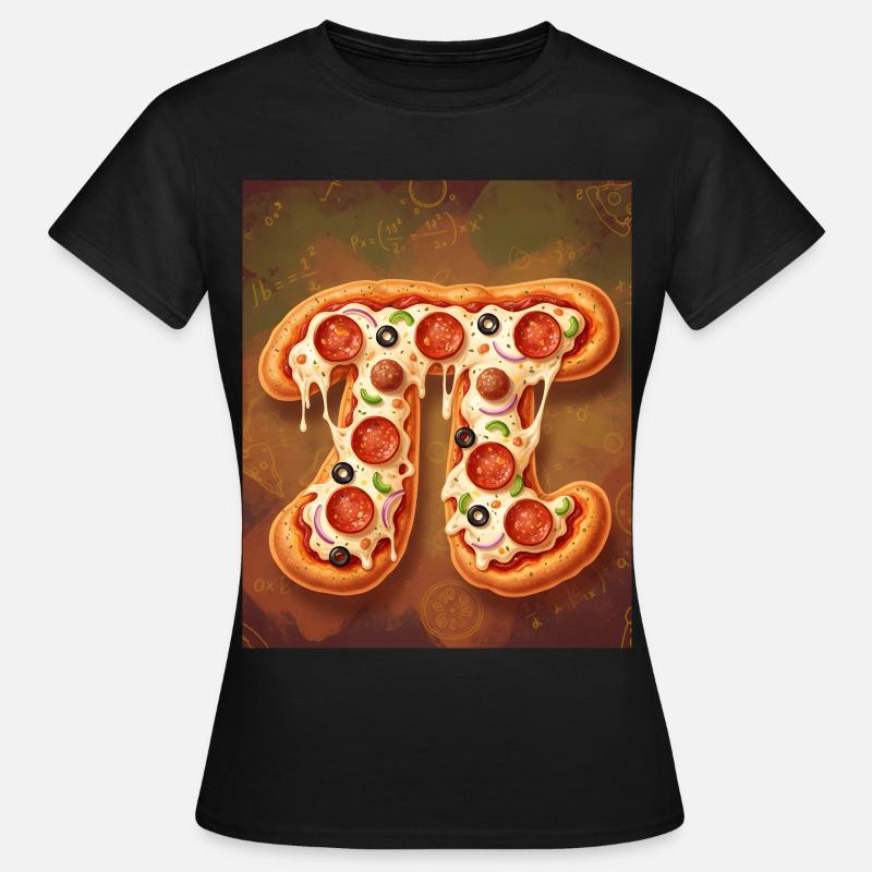 Pizza forme de pi - T-shirt Femme - noir