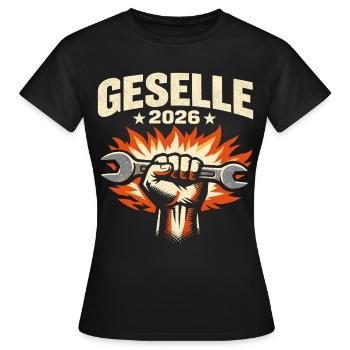 Journeyman 2026 journeyman's examination passed - Women's T-Shirt - black - Front - AI Model Female 172 dark (172cm)