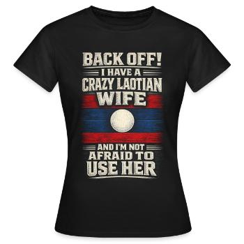 Racine lao du Laos - T-shirt Femme - noir - Devant - AI Model Female 172 dark (172cm)
