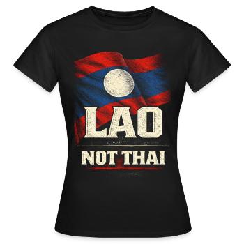 Racine lao du Laos pas thaï - T-shirt Femme - noir - Devant - AI Model Female 172 dark (172cm)
