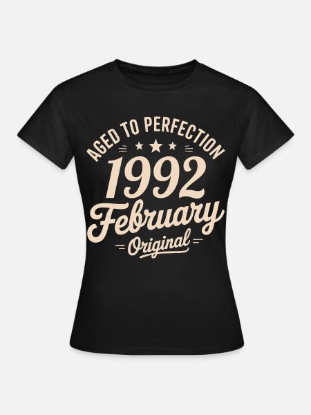 Février 1992 – Februar 1992 - Frauen T-Shirt - Schwarz