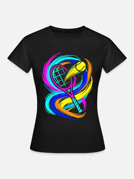 Tennis - Frauen T-Shirt - Schwarz
