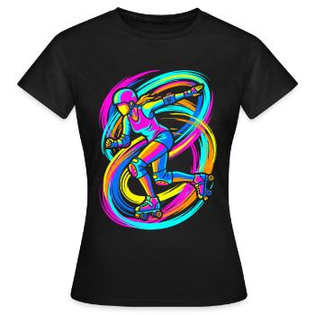 Roller skater - Women's T-Shirt - black - Front - AI Model Female 172 dark (172cm)