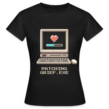 Deuil du patch | Ironie de l’Undertaker - T-shirt Femme - noir - Devant - AI Model Female 172 dark (172cm)