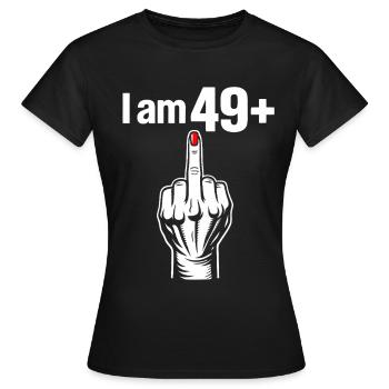J’ai 49+ - T-shirt Femme - noir - Devant - AI Model Female 172 dark (172cm)