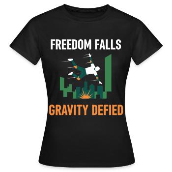 Parkour Sturz - Frauen T-Shirt - Schwarz - Vorne - AI Model Female 172 dark (172cm)