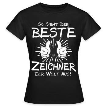 Bester Zeichner - Frauen T-Shirt - Schwarz - Vorne - AI Model Female 172 dark (172cm)