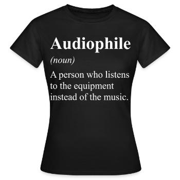 Définition audiophile de la musique amoureuse - T-shirt Femme - noir - Devant - AI Model Female 172 dark (172cm)