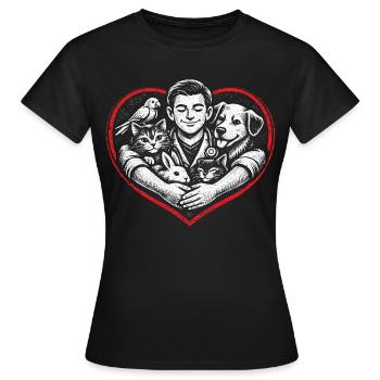 Vétérinaire Vétérinaire - T-shirt Femme - noir - Devant - AI Model Female 172 dark (172cm)