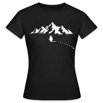 Pinguin Eisberg - Frauen T-Shirt - Schwarz - Vorne - AI Model Female 172 dark (172cm)
