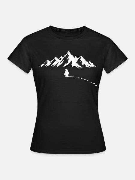 Pinguin Eisberg - Frauen T-Shirt - Schwarz