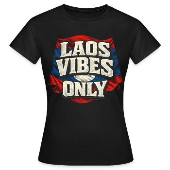 Ambiances du Laos uniquement Lao Root - T-shirt Femme - noir - Devant - AI Model Female 172 dark (172cm)