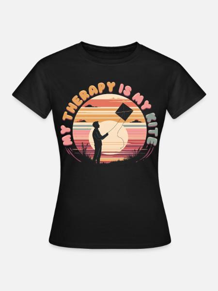 Drachen Drachensteigen - Frauen T-Shirt - Schwarz