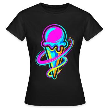 glace - T-shirt Femme - noir - Devant - AI Model Female 172 dark (172cm)