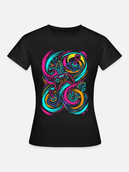 Gaming Controller - Frauen T-Shirt - Schwarz